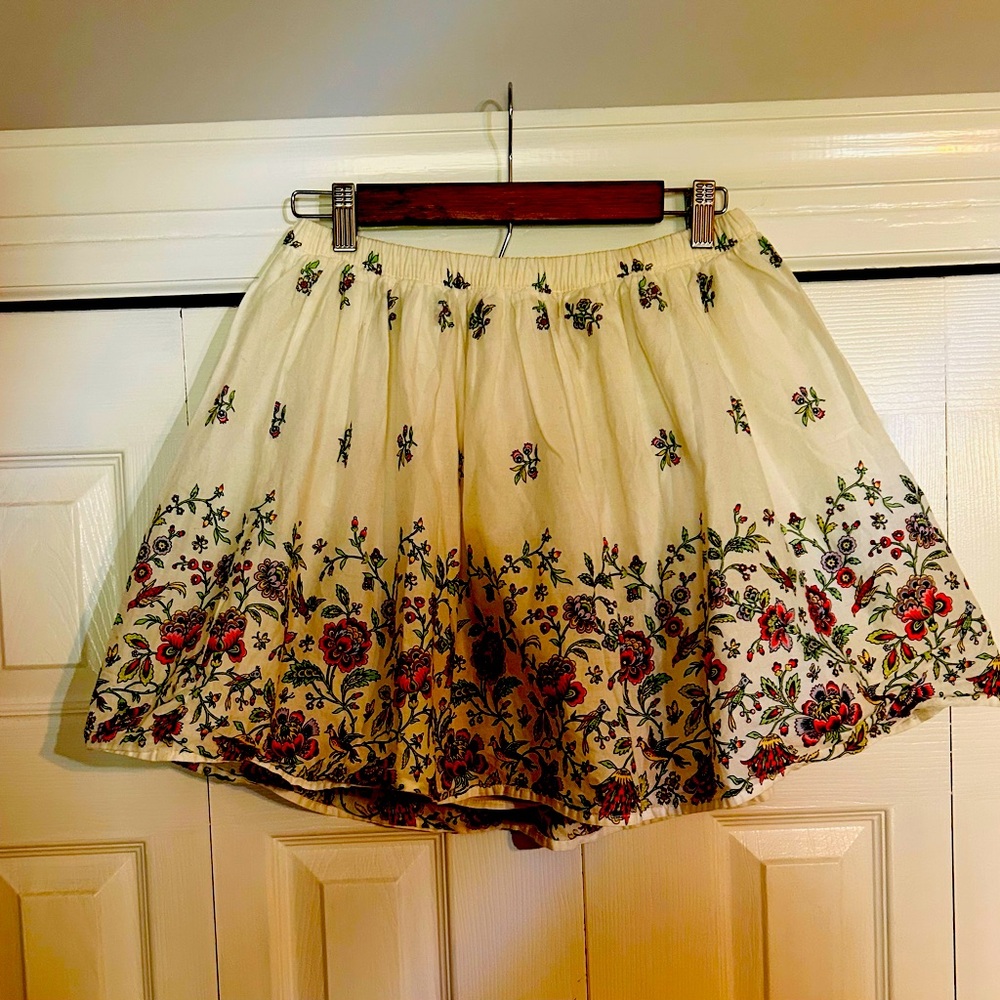 Gap Kids 100% cotton fully lined floral skirt size xxl
